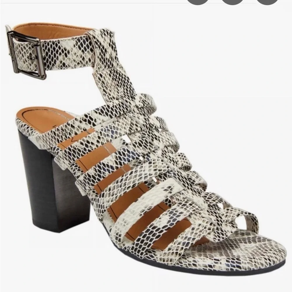 Vionic NWOT Sami snakeskin block heel sandals 8.5